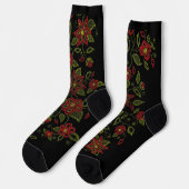 Metis-Kunstsocken Native Beading Socks Anpassen Socken (Linkes Detail)