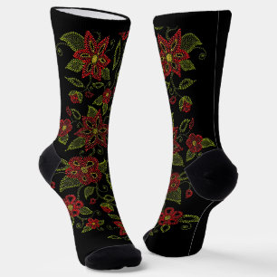 Metis-Kunstsocken Native Beading Socks Anpassen Socken