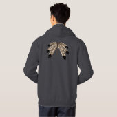 Metis Nation Hoodie Native Wildlife Sweatshirt (Schwarz voll)