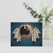 Metis Nation Postkarten Buffalo Native Art Cards (Stehend Vorderseite)