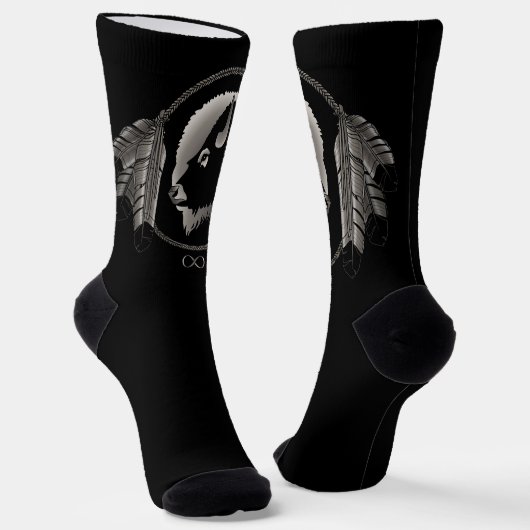 Metis-Nationen Socken Native Stammesbüffel Socken (Gewinkelt)