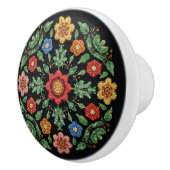 Metis Native Beadwork Wildblumen Art Keramik Knock Keramikknauf (Rechts)