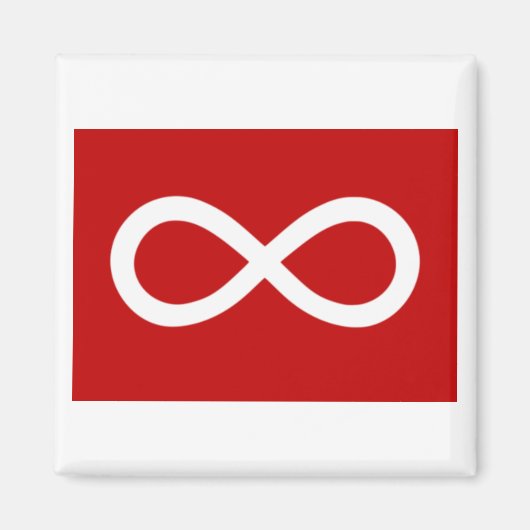 Métis Red Flag Magnet (Vorne)