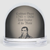 Metis Snow Globe Personalized Cuthbert Grant Gifts Schneekugeln (Rückseite)