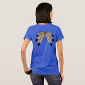 Metis T - Shirt Women's Native Wildlife Art Shirts (Schwarz voll)