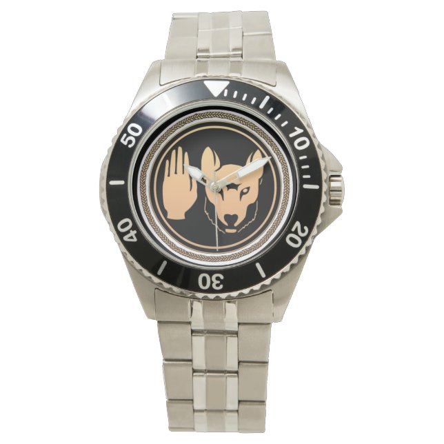 Metis Watch First Nations Wolf Wrist Watch Armbanduhr (Vorderseite)