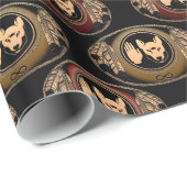 Metis Wrapping Paper First Nations Wolf Art Paper Geschenkpapier (Rolleneckpunkt)