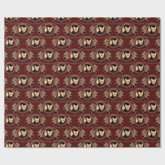 Metis Wrapping Paper First Nations Wolf Art Paper Geschenkpapier (Flach)