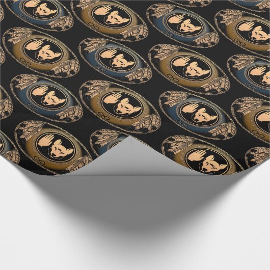 Metis Wrapping Paper First Nations Wolf Art Paper Geschenkpapier (Ecke)