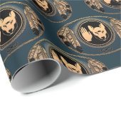 Metis Wrapping Paper First Nations Wolf Art Paper Geschenkpapier (Rolleneckpunkt)