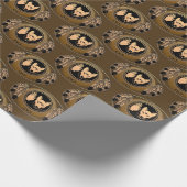 Metis Wrapping Paper First Nations Wolf Art Paper Geschenkpapier (Ecke)