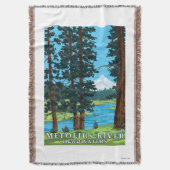 Metolius Fluss-Oberläufe, Oregon Decke (Vorderseite Vertikal)