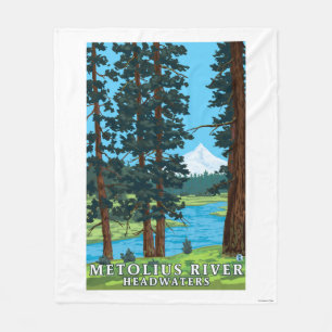 Metolius Fluss-Oberläufe, Oregon Fleecedecke