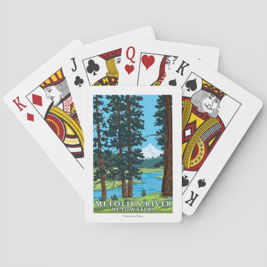 Metolius Fluss-Oberläufe, Oregon Spielkarten (Rückseite)