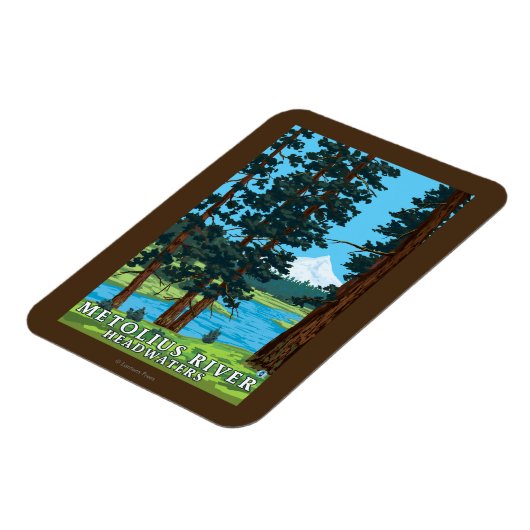 Metolius River Headwater, Oregon Magnet (Linke Seite)