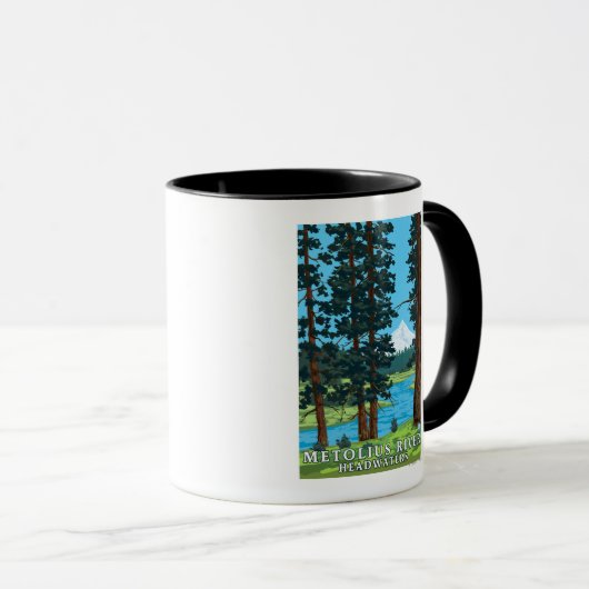 Metolius River Headwater, Oregon Tasse (VorderseiteRechts)