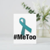 #MeToo Design mit Ribbon Postkarte (Stehend Vorderseite)
