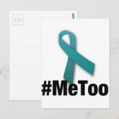 #MeToo Design mit Ribbon Postkarte (Vorne/Hinten)