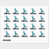 #MeToo Design mit Ribbon Quadratischer Aufkleber (Blatt)