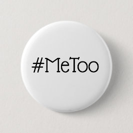 #MeToo einfacher Schwarzweiss-Knopf Button