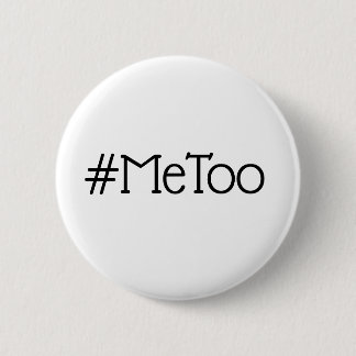 #MeToo einfacher Schwarzweiss-Knopf Button