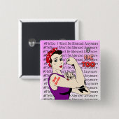 #MeToo Kriegers-Frauen-Knopf Button (Vorne & Hinten)