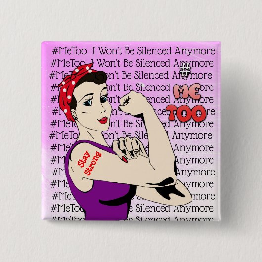 #MeToo Kriegers-Frauen-Knopf Button (Vorderseite)