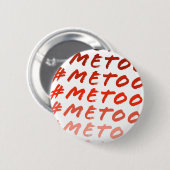 #MeToo Red Hues Feminist Round Button (Vorne & Hinten)