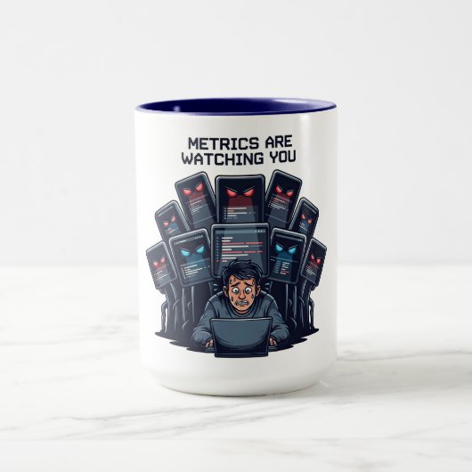 Metriken beobachten dich Spiel Marketer Tasse (Zentrum)