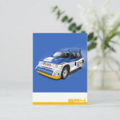 Metro 6R4 Kundgebung Auto Postkarte (Stehend Vorderseite)