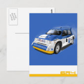 Metro 6R4 Kundgebung Auto Postkarte (Vorne/Hinten)