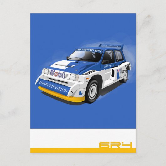 Metro 6R4 Kundgebung Auto Postkarte (Vorderseite)