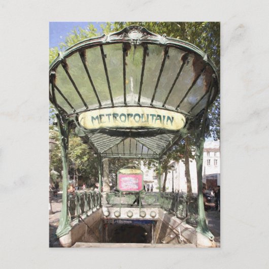 Metro Abbesses, Montmartre, Paris Postkarte (Vorderseite)