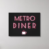 Metro Art Deco Diner Sign Leinwanddruck (Vorderseite)