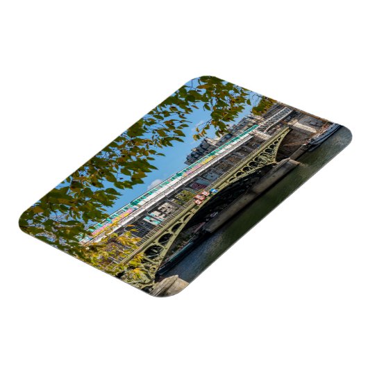 Metro auf der Brücke Bir-Hakeim - Paris, Frankreic Magnet (Linke Seite)