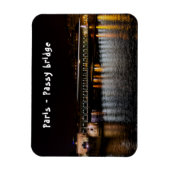 Metro crossing Bir-Hakeim bridge at night Magnet (Vertikal)