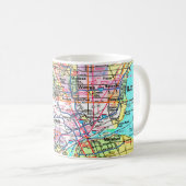Metro-Detroit-Karte Kaffeetasse (VorderseiteRechts)