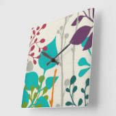 Metro Garden III Quadratische Wanduhr (Winkel)