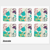 Metro Garden III Quadratischer Aufkleber (Blatt)