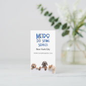 Metro Haustier Sitzende Katze Visitenkarte (Stehend Vorderseite)