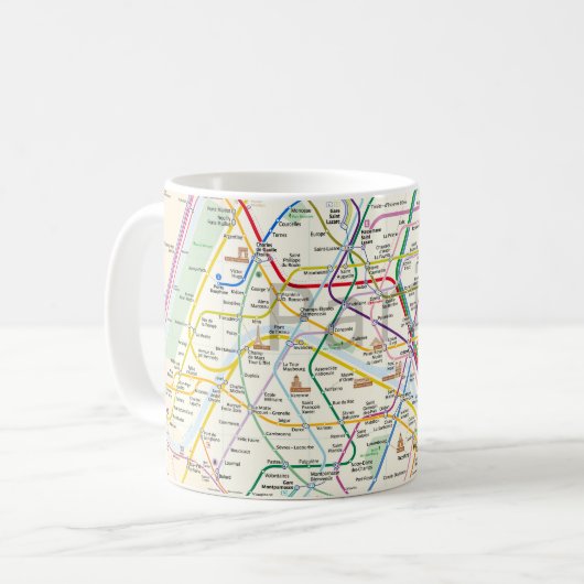 Metro in Paris Kaffeetasse (Vorderseite Links)