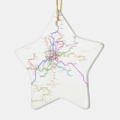 Metro-Karte Madrids (Spanien) Keramik Ornament (Links)