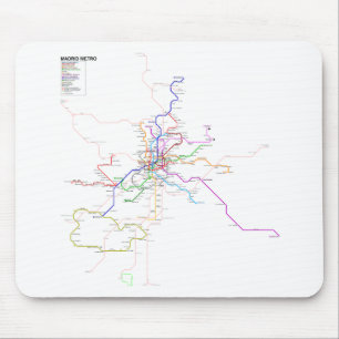 Metro-Karte Madrids (Spanien) Mousepad