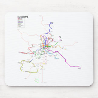 Metro-Karte Madrids (Spanien) Mousepad