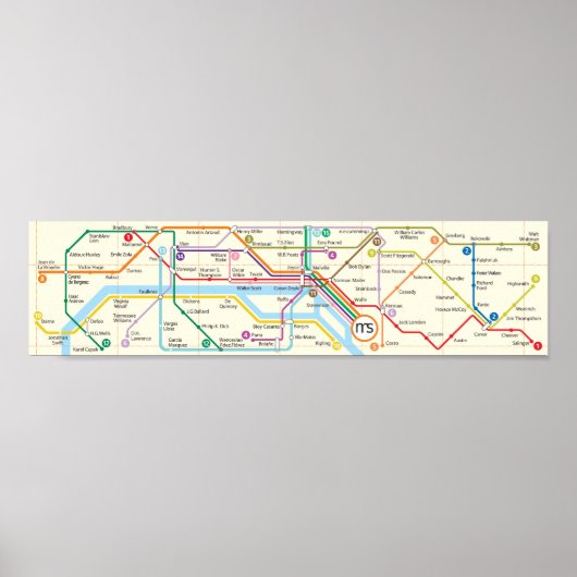 Metro Literario Poster (Vorne)