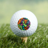 Metro Mond - Handbemalte abstrakte Kunst Golfball (Insitu T-Shirt)
