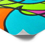 Metro Moon Abstrakt Art handbemalt Poster (Ecke)