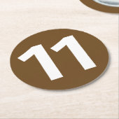 Métro Paris 11 Runder Pappuntersetzer (Angewinkelt)