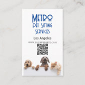 Metro Pet Sitting Los Angeles QR Code Visitenkarte (Vorderseite)