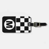 Metro Retro Mit Monogramm Gepäckanhänger (Vorderseite horizontal)